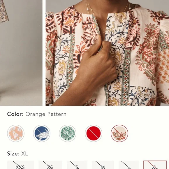 Anthropologie Somerset Poplin Romper in Orange - Picture 5 of 9